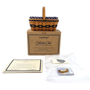 Longaberger 2003 Collector's Club JW Mini Easter Basket Combo New